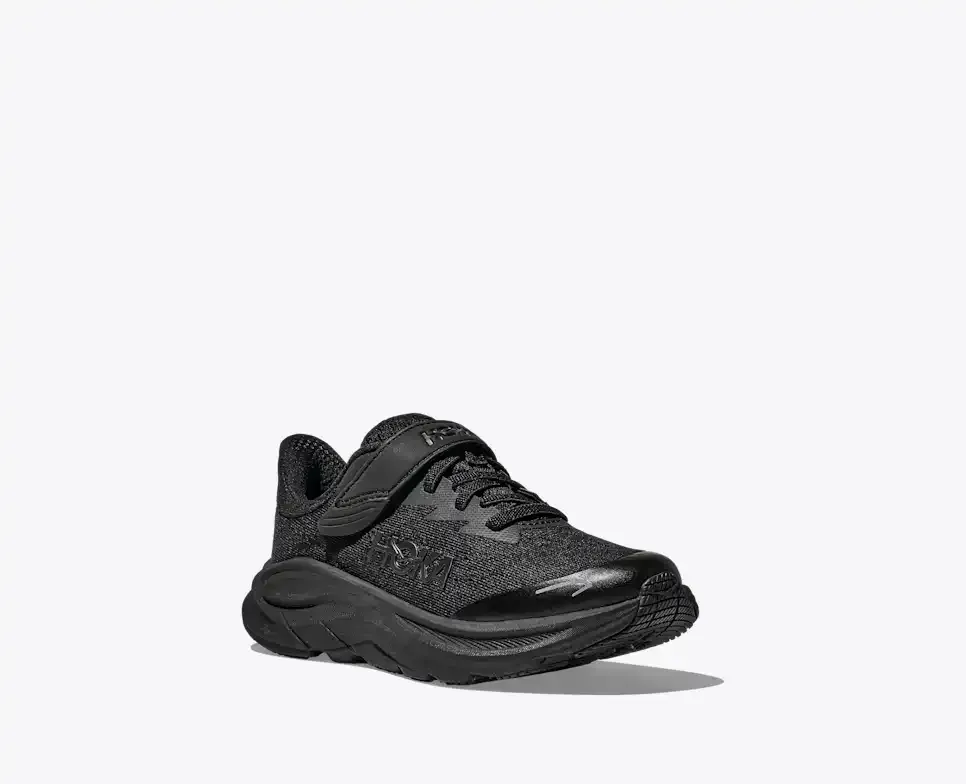 HOKA Clifton 10 Black (Little Kids)