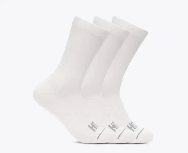 HOKA Crew Run Sock 3-Pack White/White/White