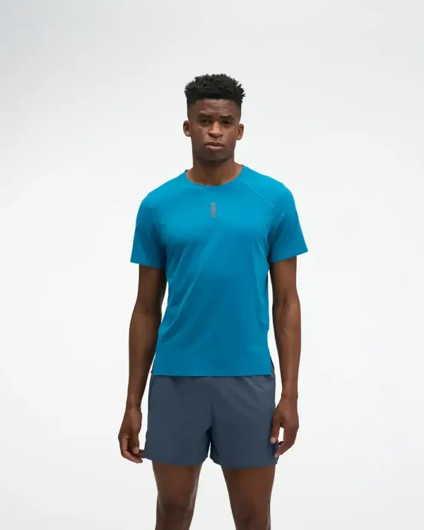 HOKA EveryRun Short Sleeve Night Glow Blue