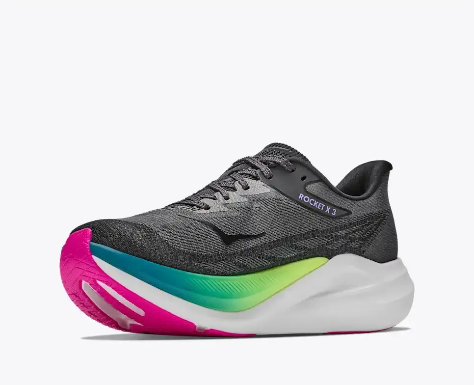 HOKA Rocket X 3 Black Neon Nebula