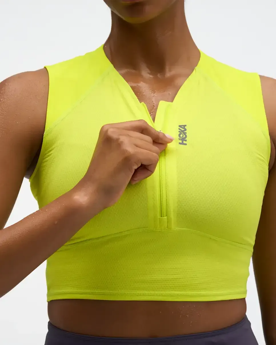 HOKA SkyBreeze Crop Tank Hoka Citrus (Women's)