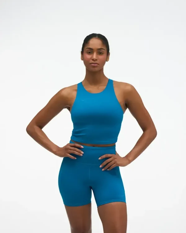 HOKA Elaro Crop Bra Night Glow Blue (Women's)