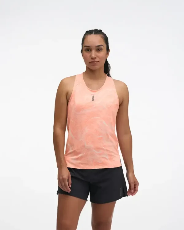 HOKA EveryRun Tank Sunstone Prt (Women's)